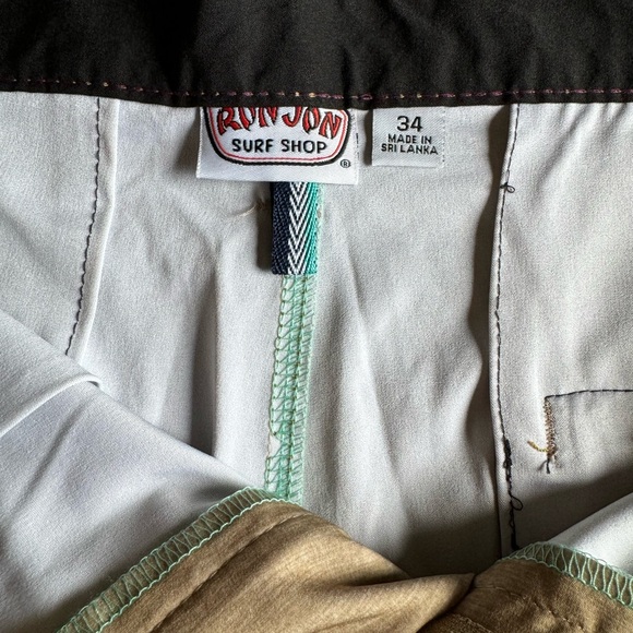 Ron Jon  Submersibles Brown Hybrid Swim Shorts Size 34 - Picture 3 of 5